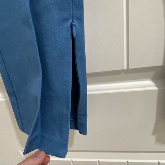 NWT Derek Lam 10 Crosby Women’s 2 Malika Side Slit Cotton Blend Pants Blue - Picture 6 of 12